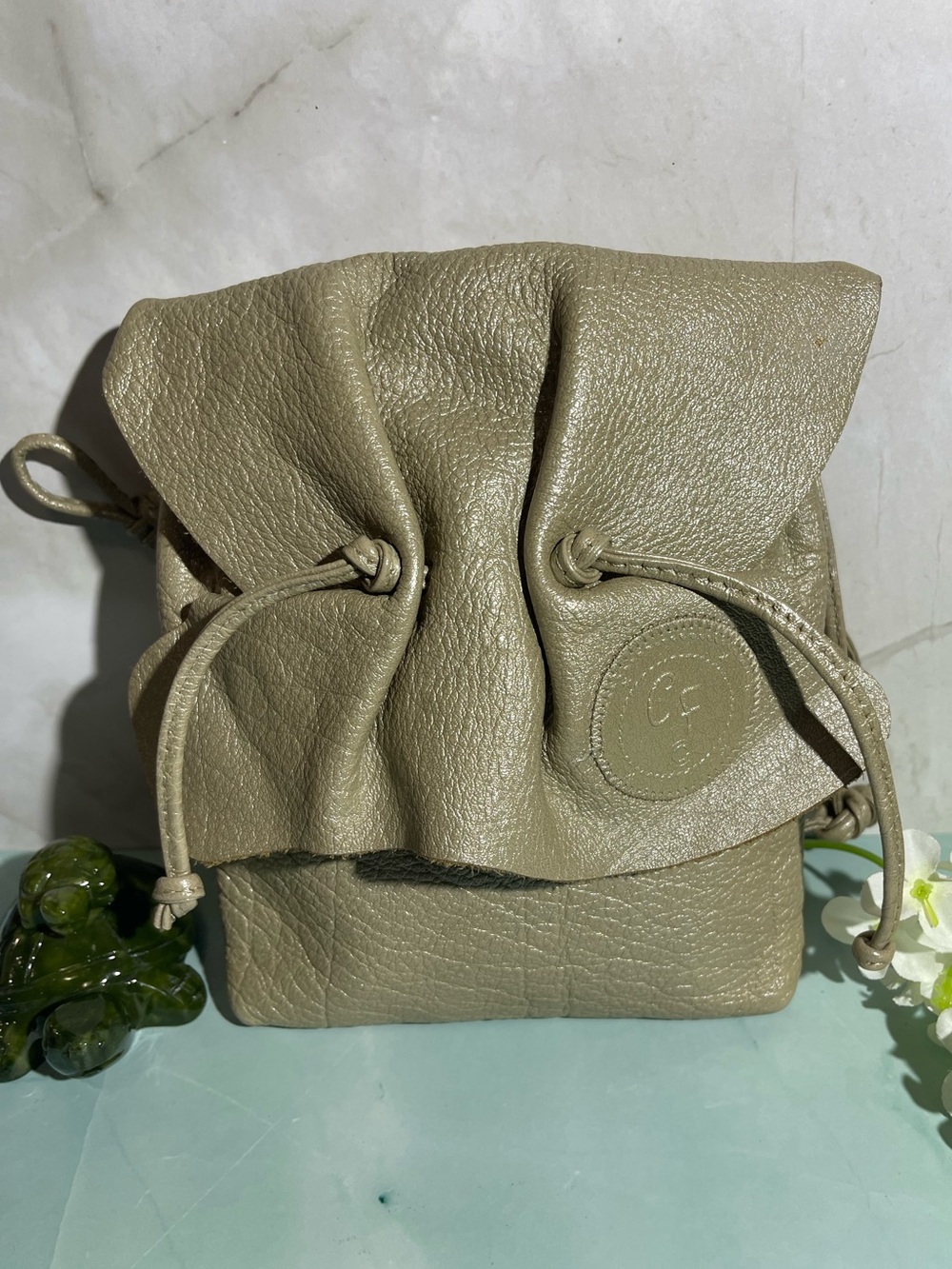 Carlos Falchi Vintage Mini Disco Crossbody Bag